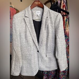 Nine West Women's Textured Black and White Blazer